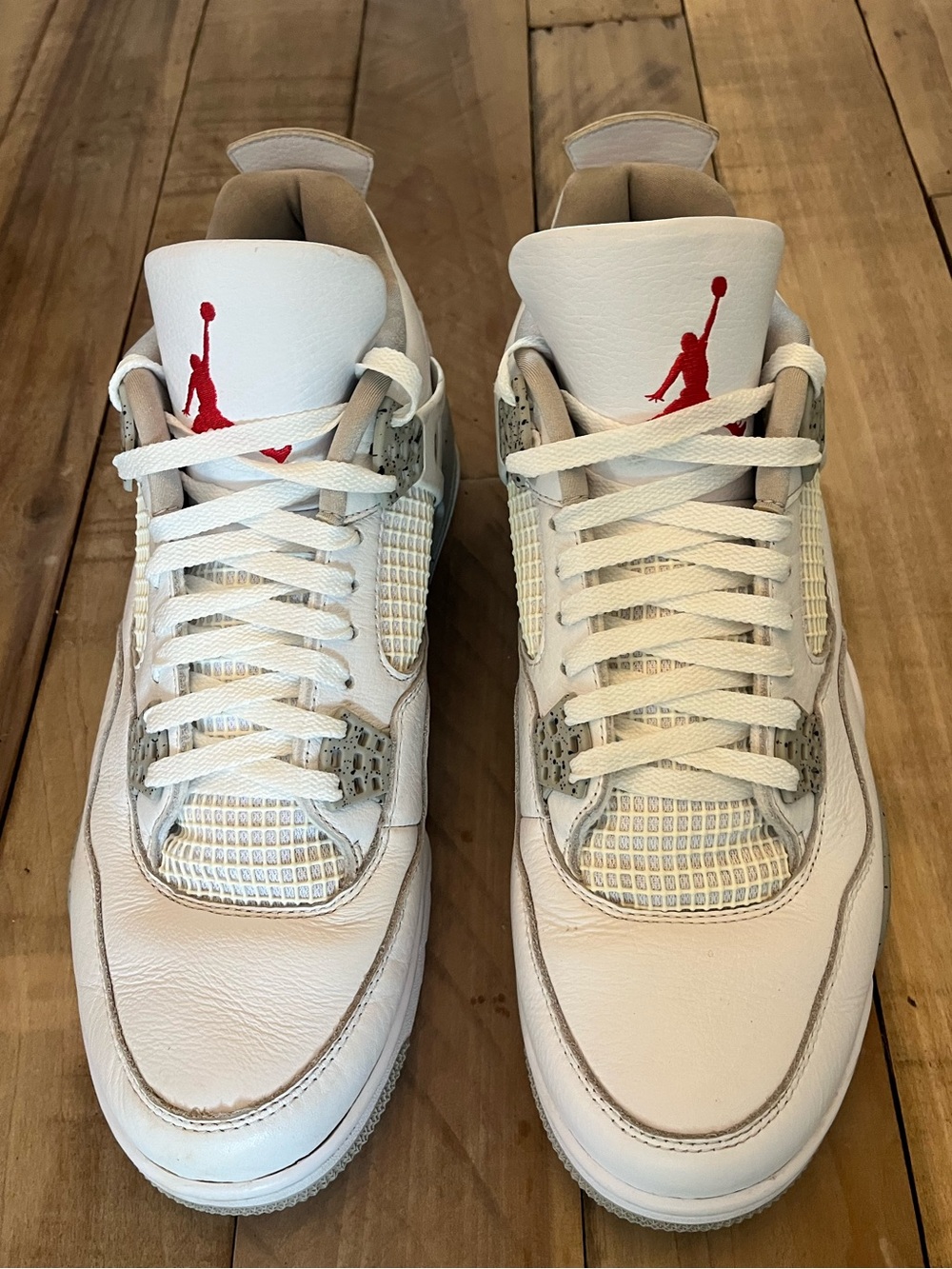 Jordan Air Jordan 4 Retro White/Tech Grey Leather Size 13 (CT8527-100)
